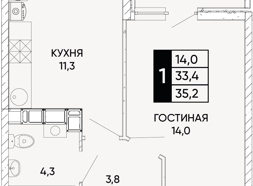 квартира г Ростов-на-Дону ул Левобережная 6/6с 1 городской округ Ростов-на-Дону фото 1