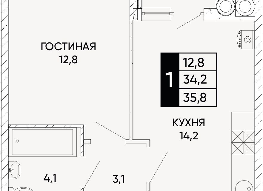 квартира г Ростов-на-Дону ул Левобережная 6/6с 1 городской округ Ростов-на-Дону фото 1