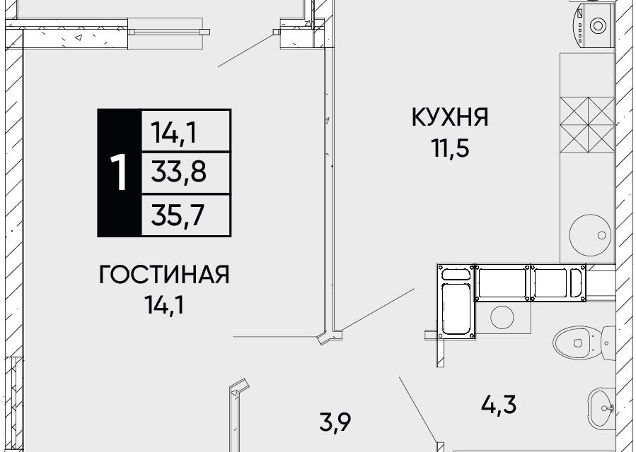 квартира г Ростов-на-Дону ул Левобережная 6/6с 1 городской округ Ростов-на-Дону фото 1