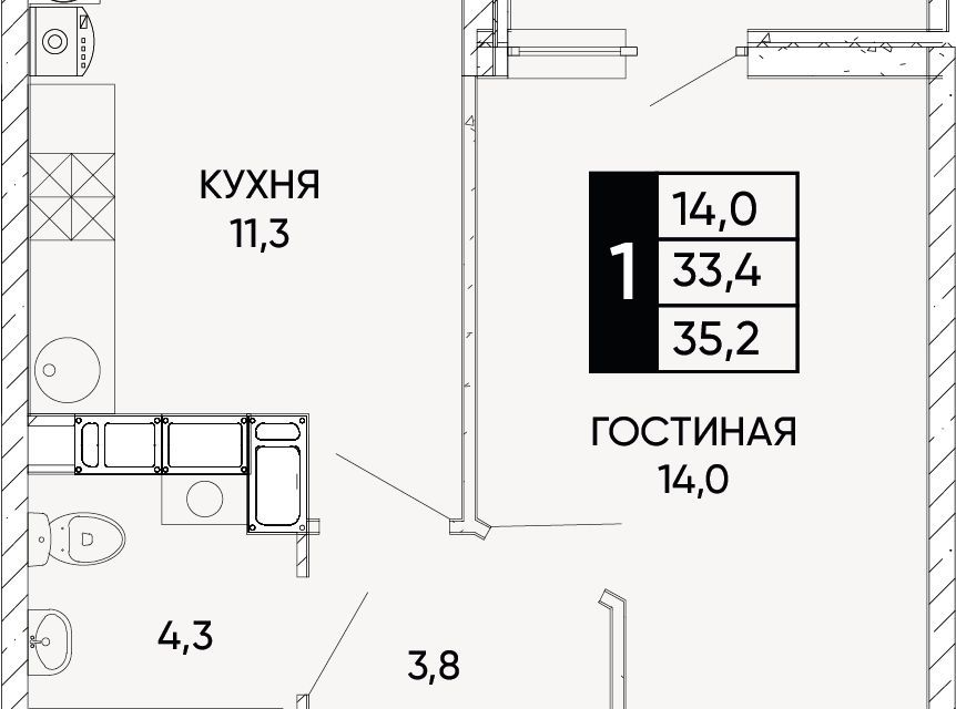 квартира г Ростов-на-Дону ул Левобережная 6/6с 1 городской округ Ростов-на-Дону фото 1