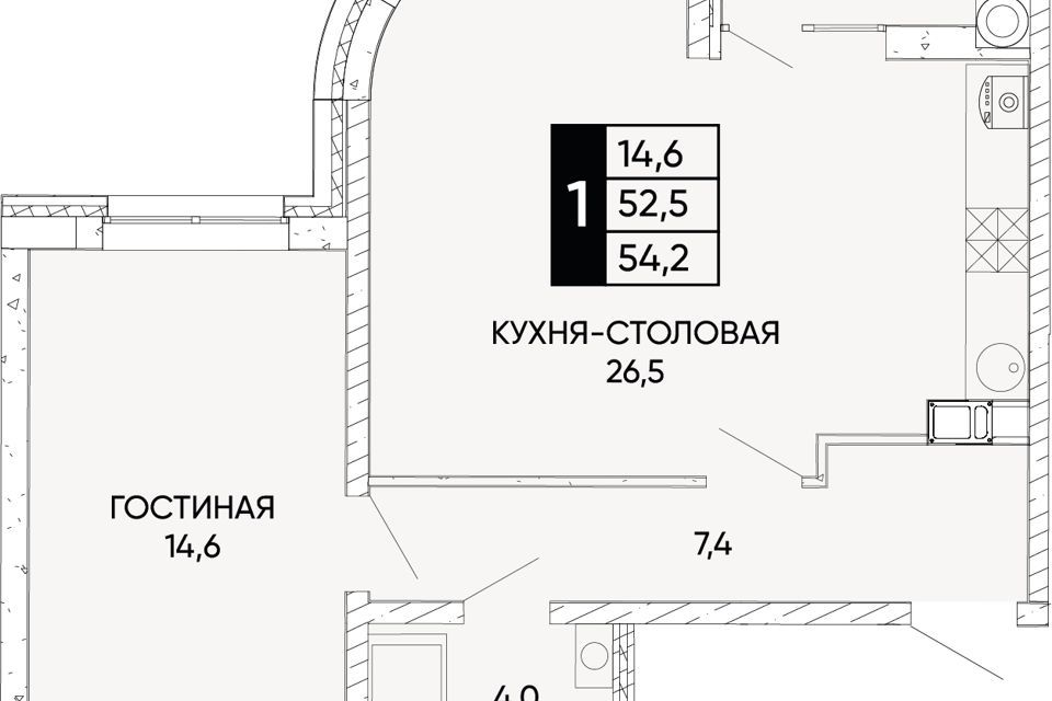 квартира г Ростов-на-Дону ул Левобережная 6/6с 1 городской округ Ростов-на-Дону фото 1