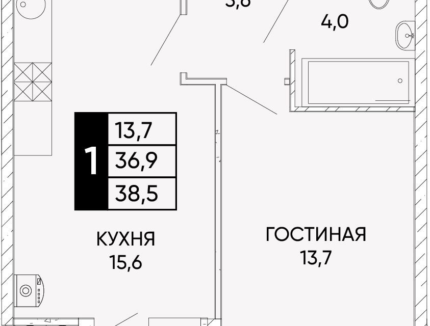 квартира г Ростов-на-Дону ул Левобережная 6/6с 1 городской округ Ростов-на-Дону фото 1