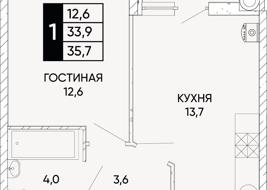 квартира г Ростов-на-Дону ул Левобережная 6/6с 1 городской округ Ростов-на-Дону фото 1