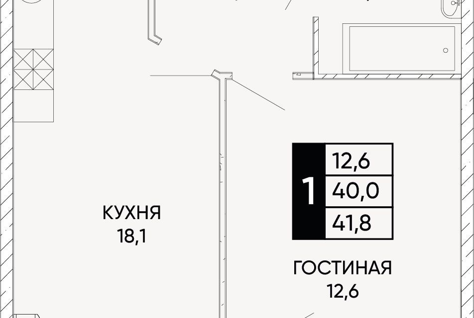 квартира г Ростов-на-Дону ул Левобережная 6/6с 1 городской округ Ростов-на-Дону фото 1