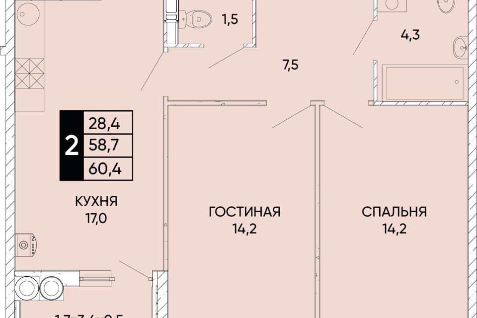 квартира г Ростов-на-Дону ул Левобережная 6/6с 1 городской округ Ростов-на-Дону фото 1