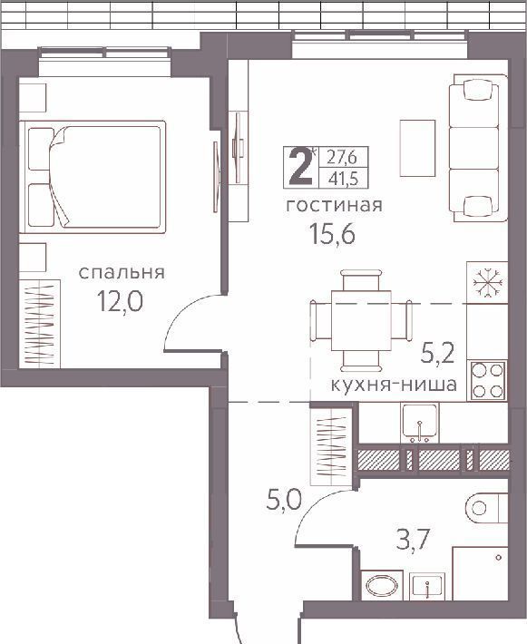 квартира г Пермь р-н Мотовилихинский ул Серебристая 3 фото 1