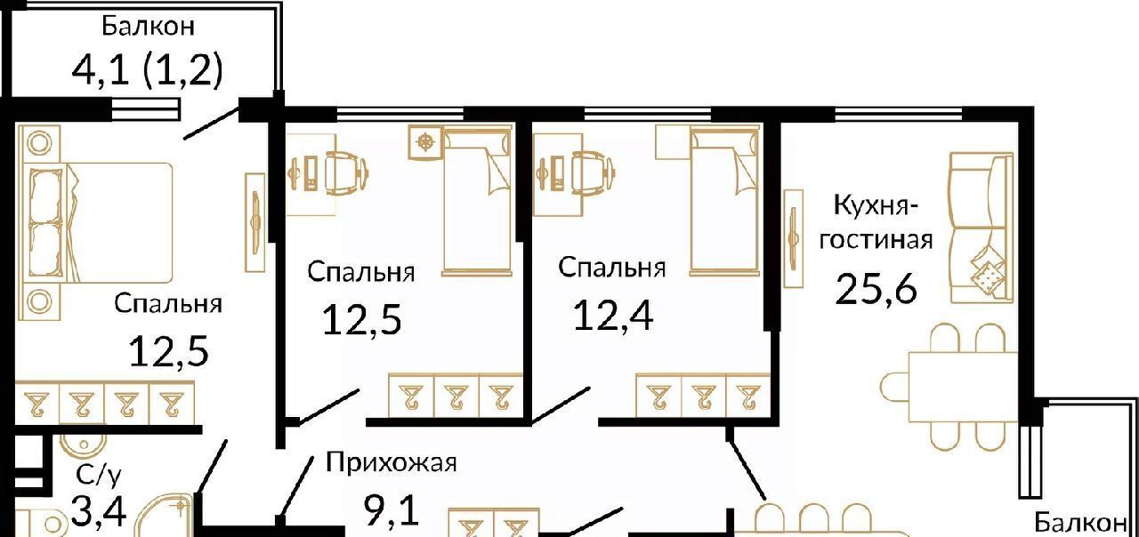 квартира г Ростов-на-Дону р-н Советский Западный ул 339-й Стрелковой Дивизии 10а/18 фото 1