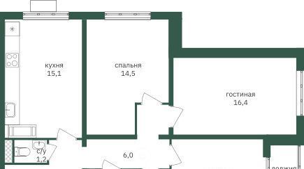 квартира г Москва метро Лесопарковая ш Варшавское 170ек/3 фото 1