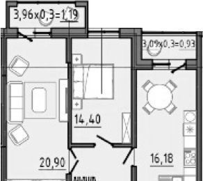 квартира г Краснодар п Горхутор р-н Прикубанский фото 1