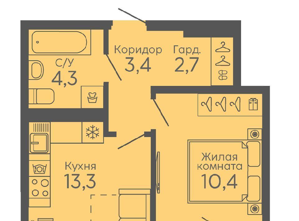 квартира г Екатеринбург Ботаническая б-р Новосинарский 6 фото 1