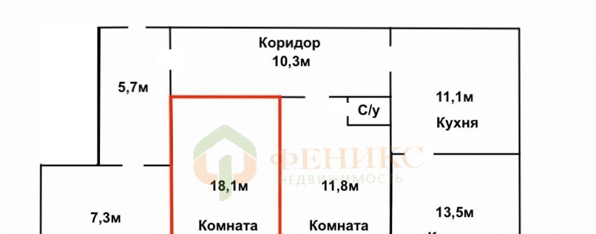 комната г Санкт-Петербург метро Площадь Ленина ул Михайлова 3 фото 11