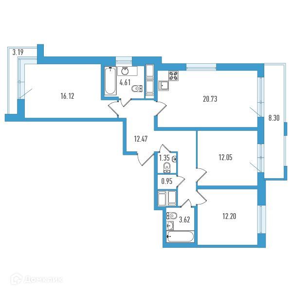 квартира г Санкт-Петербург ул Тельмана 37 Невский район фото 1