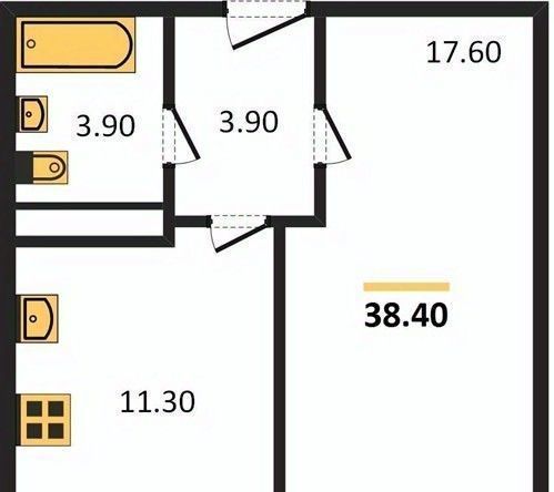 квартира г Краснодар р-н Прикубанский ул им. лётчика Позднякова 2к/16 фото 1