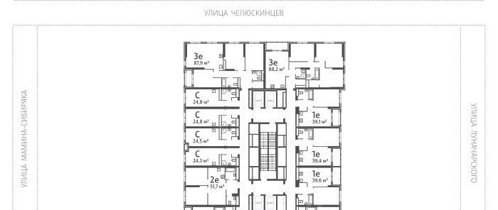 квартира г Екатеринбург Уральская Центральный ЖК «Азина 16» жилрайон фото 2