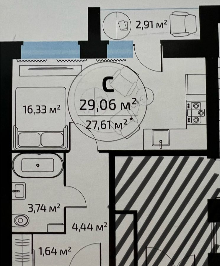 квартира г Самара п Мехзавод кв-л 1 60 р-н Красноглинский блок-секция 59 фото 1