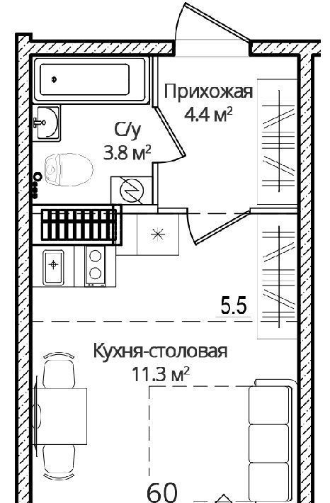 квартира р-н Псковский д Борисовичи ул Дмитрия Яковлева 8 Завеличенская волость фото 1