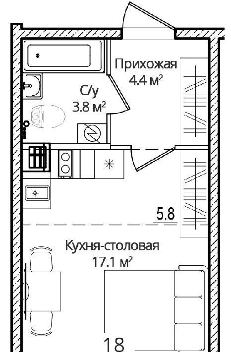 квартира р-н Псковский д Борисовичи ул Дмитрия Яковлева 8 Завеличенская волость фото 1