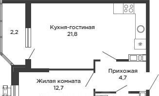 квартира г Краснодар р-н Карасунский ЖК «Сказка Град» фото 1