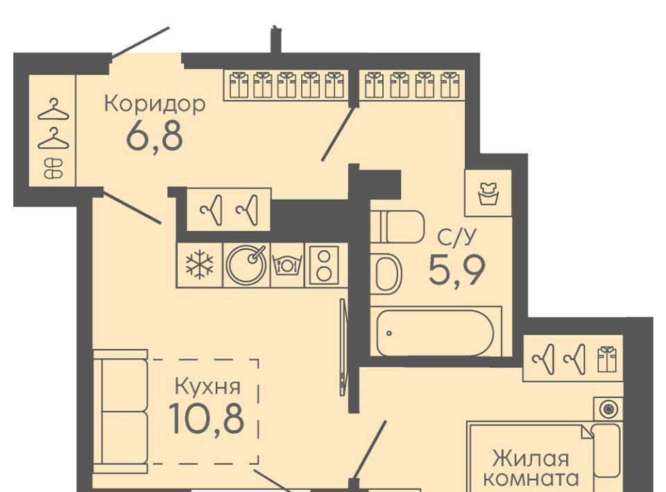 квартира г Екатеринбург Ботаническая б-р Новосинарский 6 фото 1