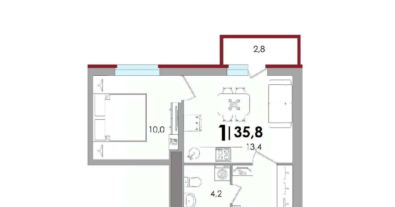 квартира р-н Калининский д Батино ул Сергея Есенина 37 фото 1