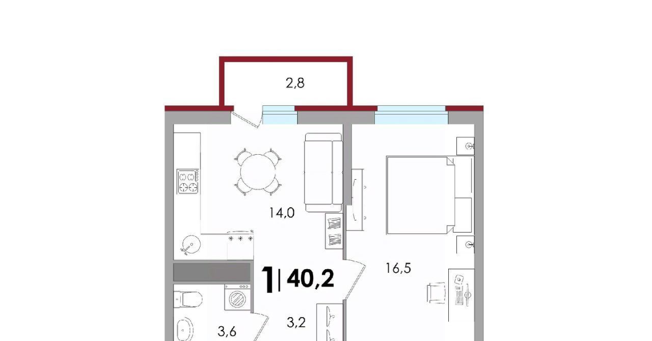 квартира р-н Калининский д Батино ул Сергея Есенина 37 фото 1