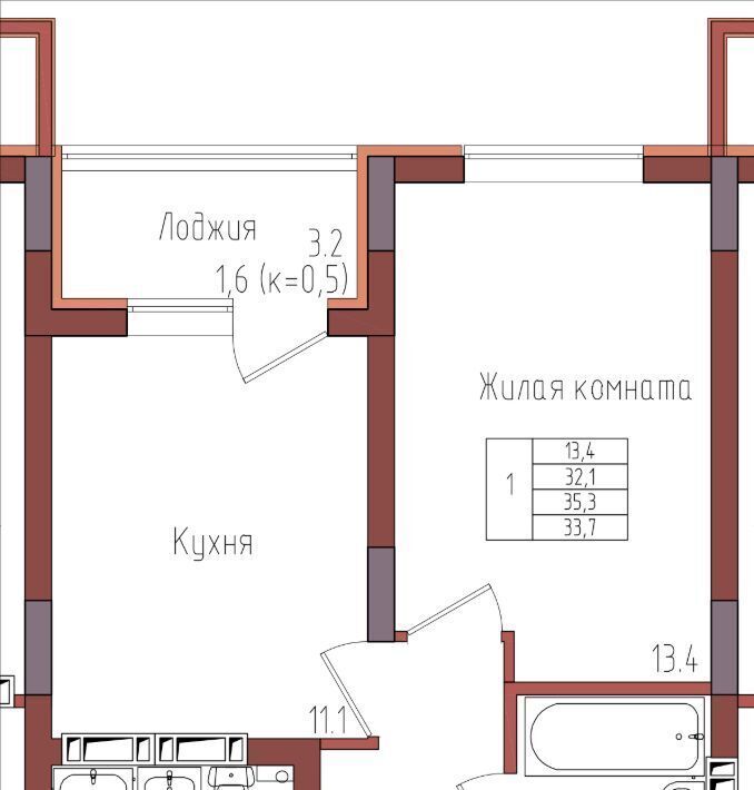 квартира г Калининград р-н Центральный ул Дубовая аллея фото 1