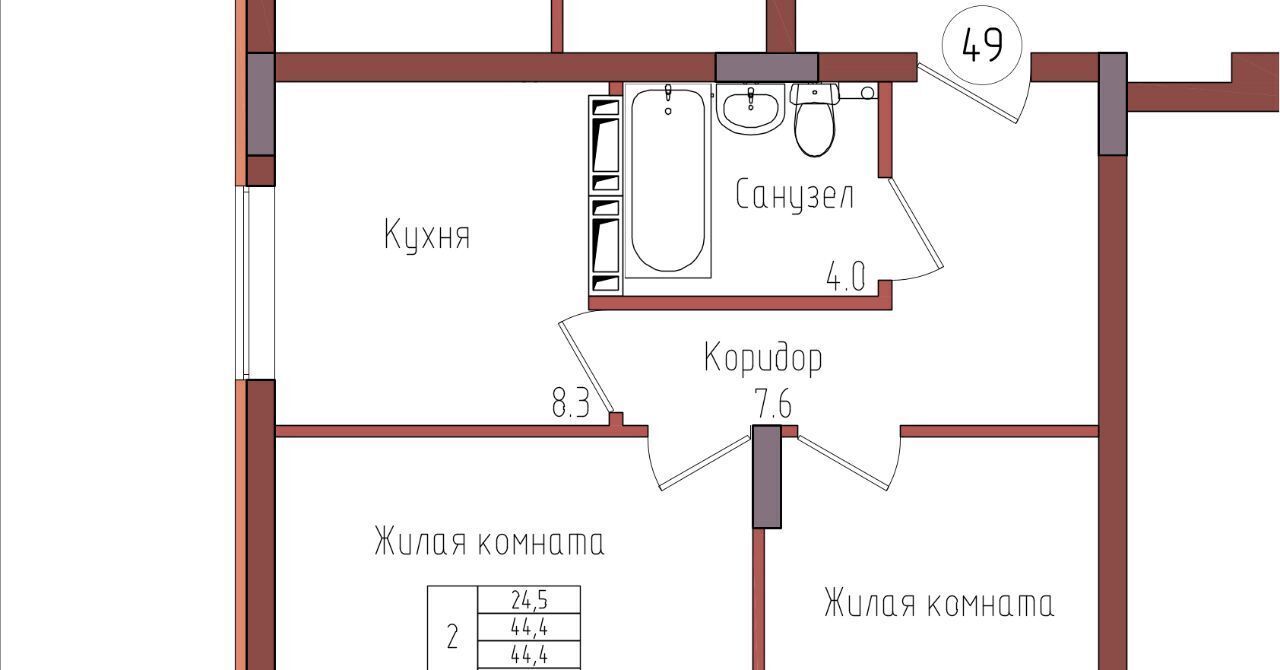 квартира г Калининград р-н Центральный ул Дубовая аллея фото 1