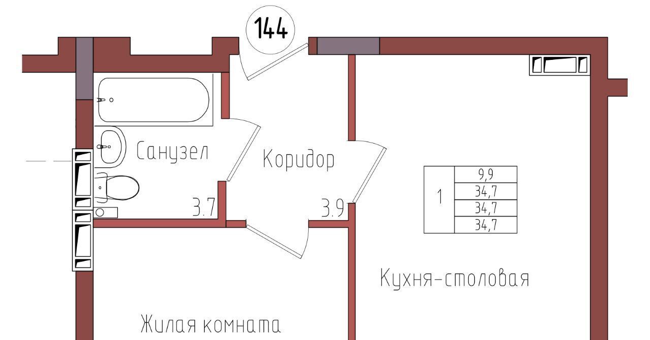 квартира г Калининград р-н Центральный ул Дубовая аллея фото 1