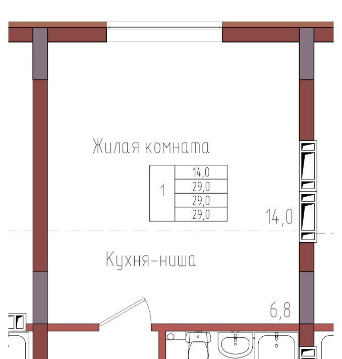 квартира г Калининград р-н Центральный ул Дубовая аллея фото 1