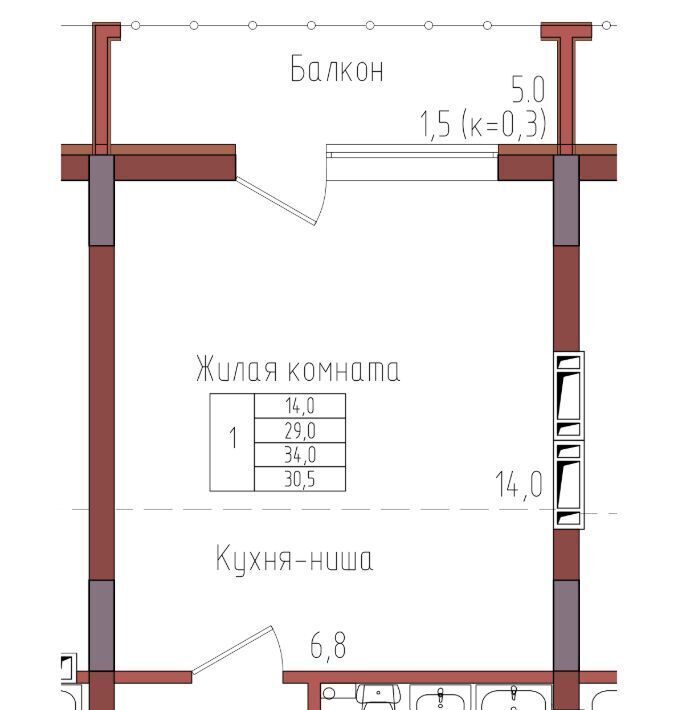 квартира г Калининград р-н Центральный ул Дубовая аллея фото 1