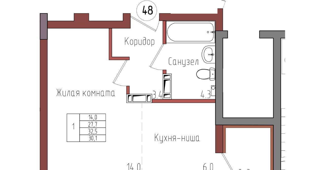 квартира г Калининград р-н Центральный ул Дубовая аллея фото 1