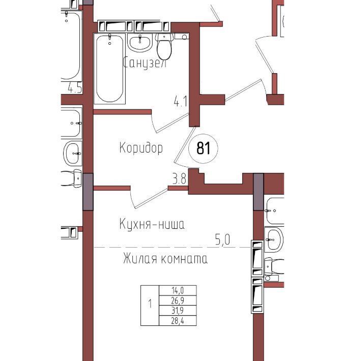 квартира г Калининград р-н Центральный ул Дубовая аллея фото 1