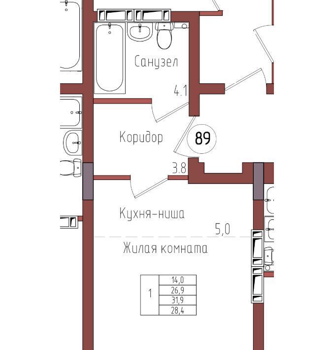 квартира г Калининград р-н Центральный ул Дубовая аллея фото 1