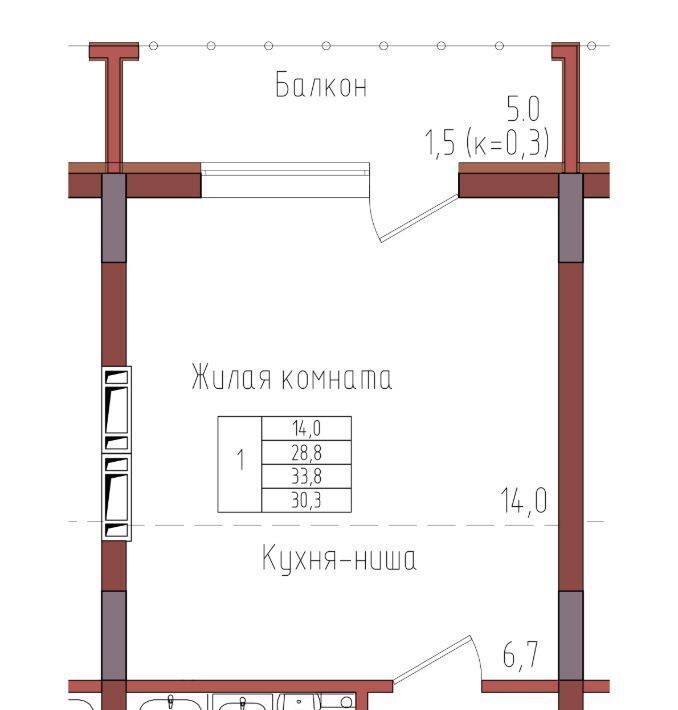 квартира г Калининград р-н Центральный ул Дубовая аллея фото 1