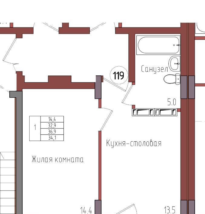 квартира г Калининград р-н Центральный ул Дубовая аллея фото 1