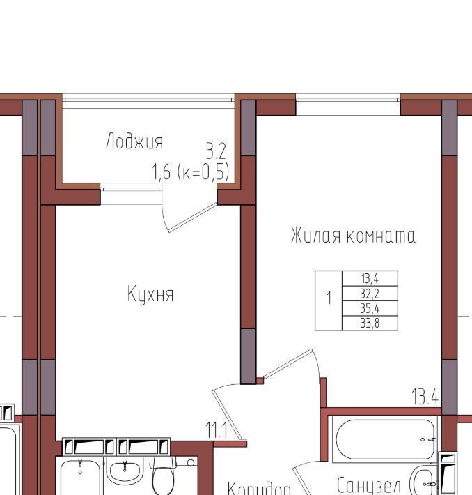 квартира г Калининград р-н Центральный ул Дубовая аллея фото 1