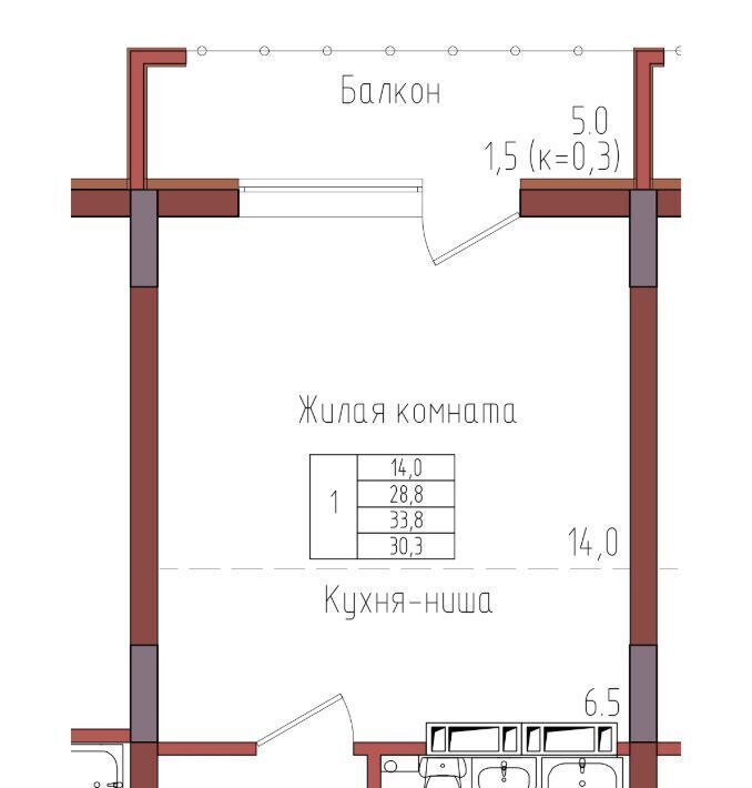 квартира г Калининград р-н Центральный ул Дубовая аллея фото 1