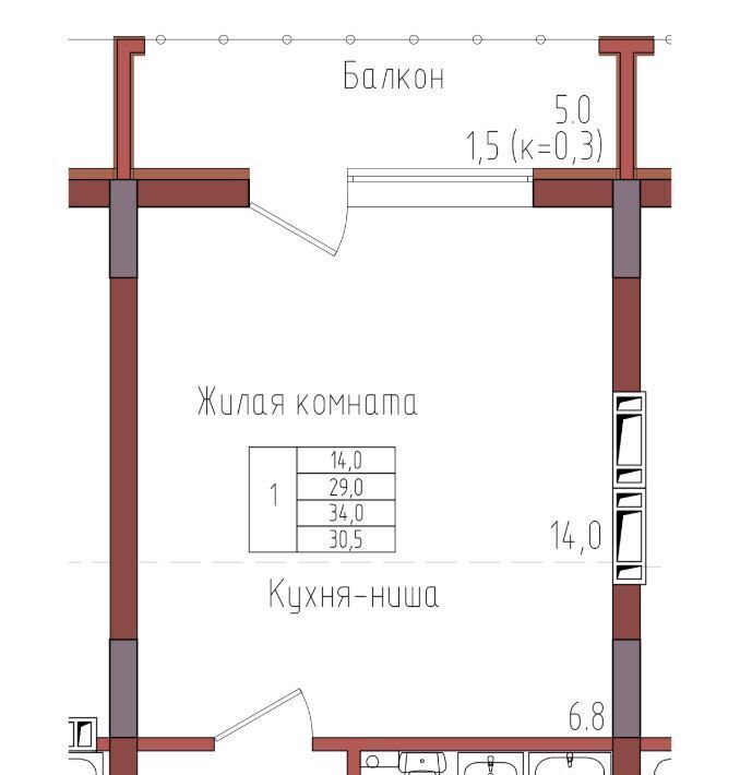 квартира г Калининград р-н Центральный ул Дубовая аллея фото 1