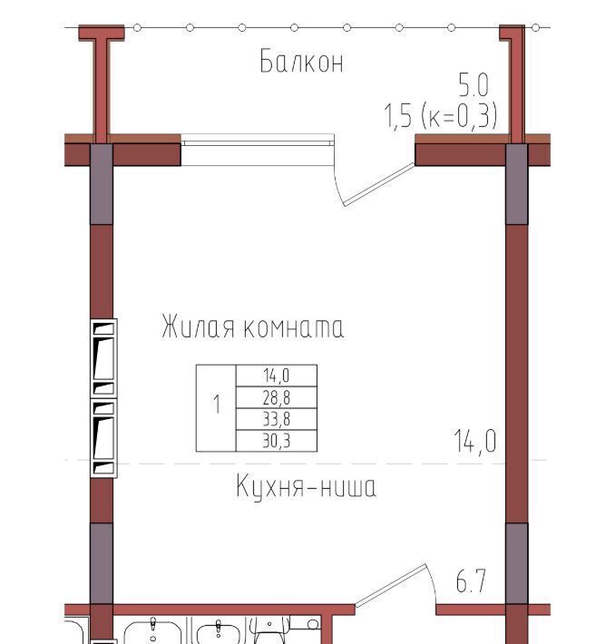 квартира г Калининград р-н Центральный ул Дубовая аллея фото 1