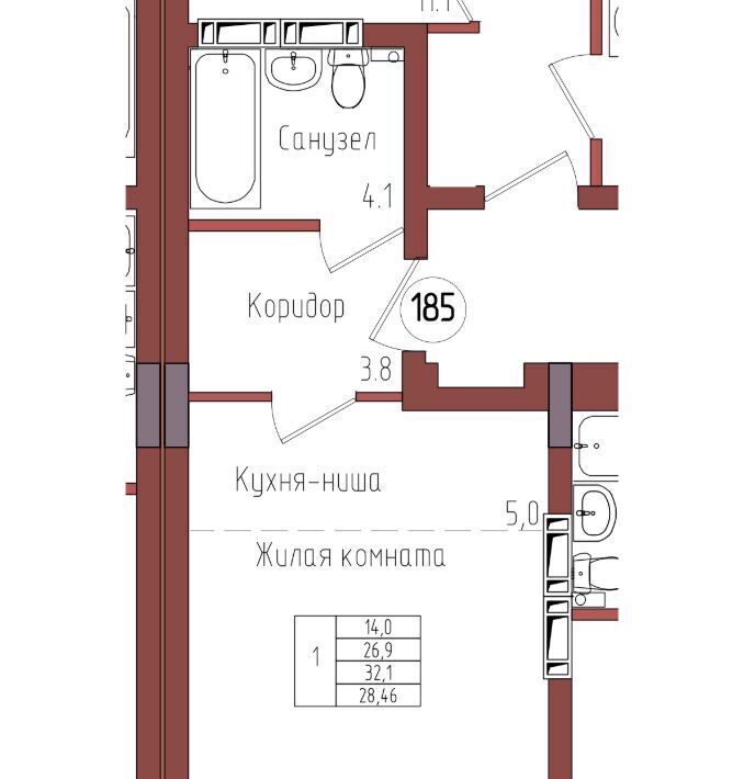 квартира г Калининград р-н Центральный ул Дубовая аллея фото 1