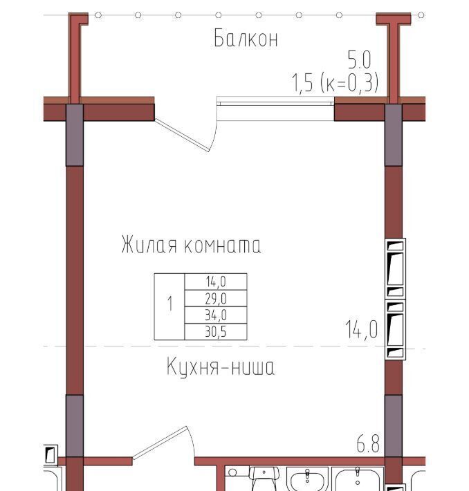 квартира г Калининград р-н Центральный ул Дубовая аллея фото 1