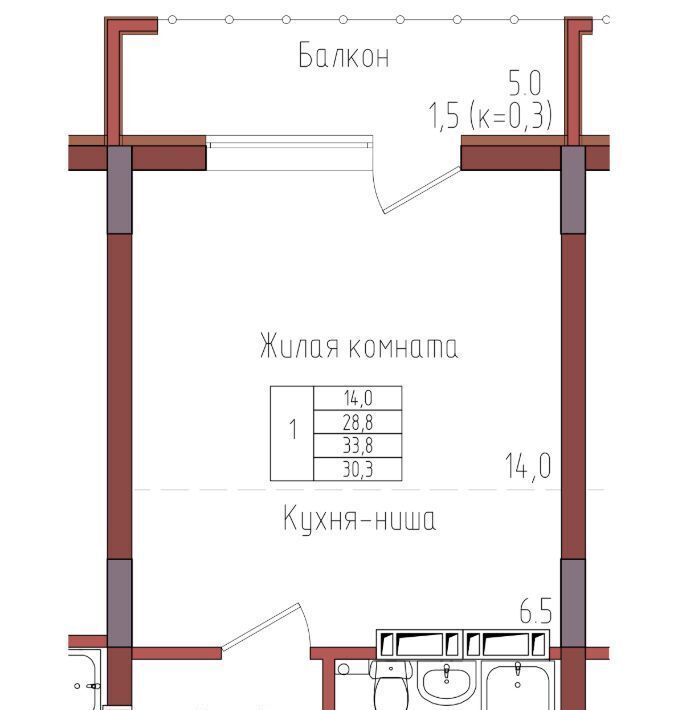 квартира г Калининград р-н Центральный ул Дубовая аллея фото 1