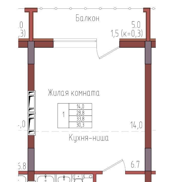 квартира г Калининград р-н Центральный ул Дубовая аллея фото 1