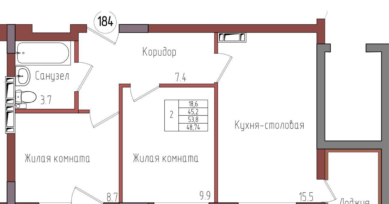 квартира г Калининград р-н Центральный ул Дубовая аллея фото 1