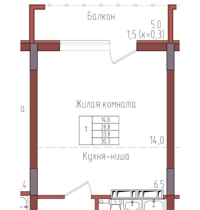 квартира г Калининград р-н Центральный ул Дубовая аллея фото 1