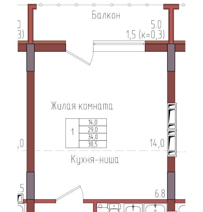 квартира г Калининград р-н Центральный ул Дубовая аллея фото 1