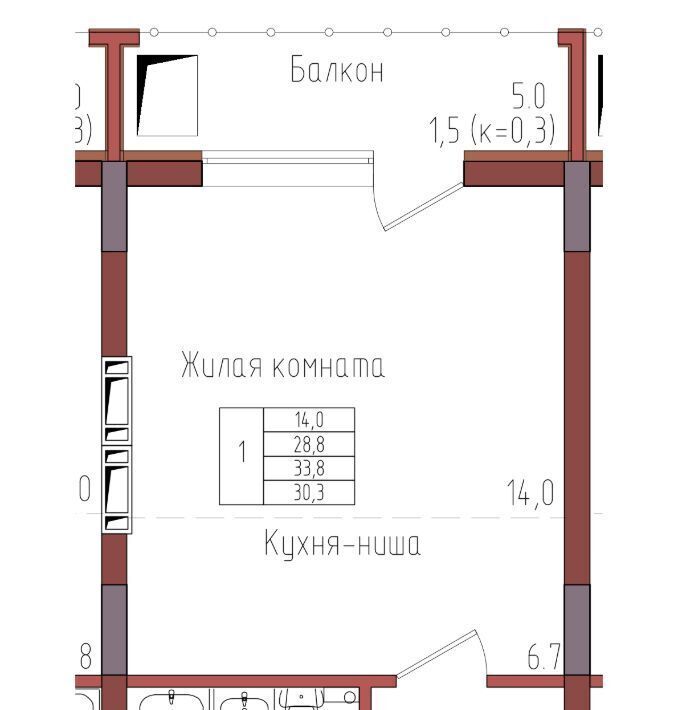 квартира г Калининград р-н Центральный ул Дубовая аллея фото 1