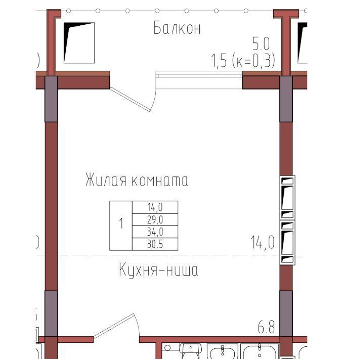 квартира г Калининград р-н Центральный ул Дубовая аллея фото 1