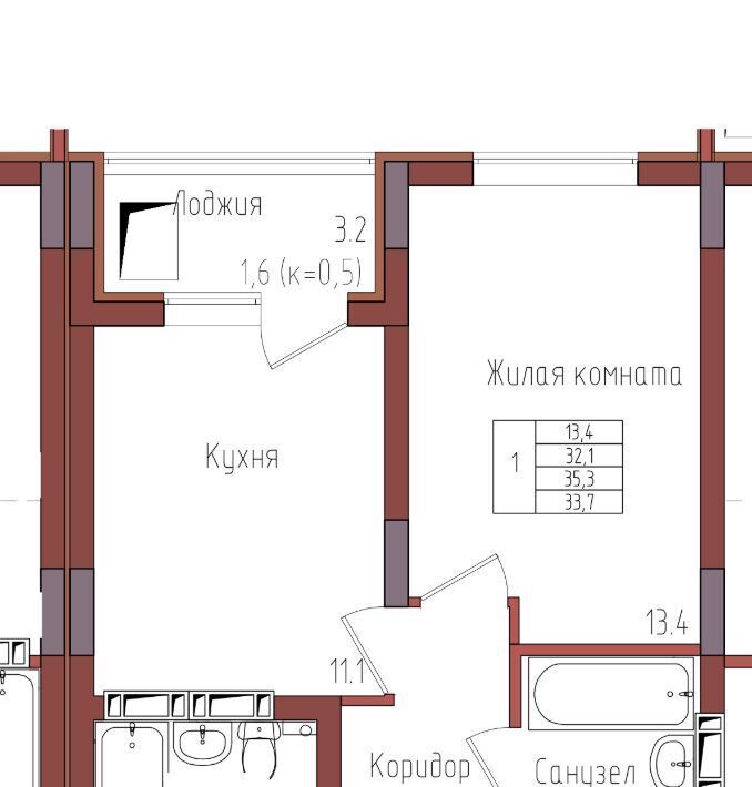 квартира г Калининград р-н Центральный ул Дубовая аллея фото 1