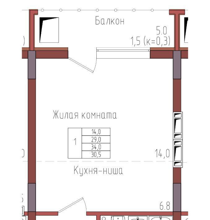 квартира г Калининград р-н Центральный ул Дубовая аллея фото 1